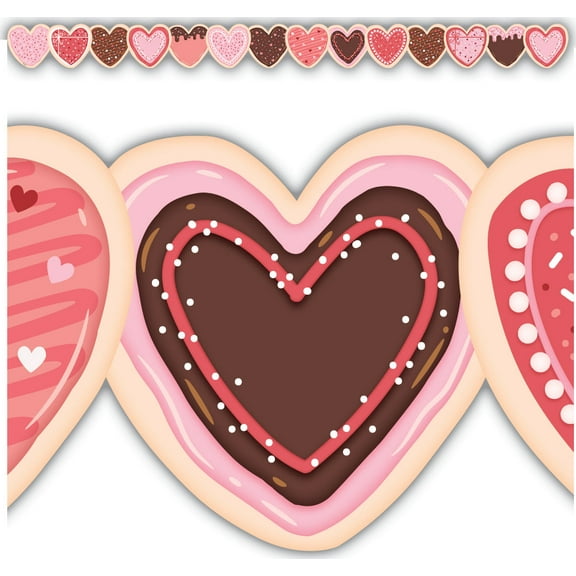 Frosted Heart Cookies Die-Cut Border Trim [TCR6950]