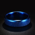 thumbnail image 1 of Frosted Stainless Steel Ring 6mm Unisex Band Gift Box, 1 of 6