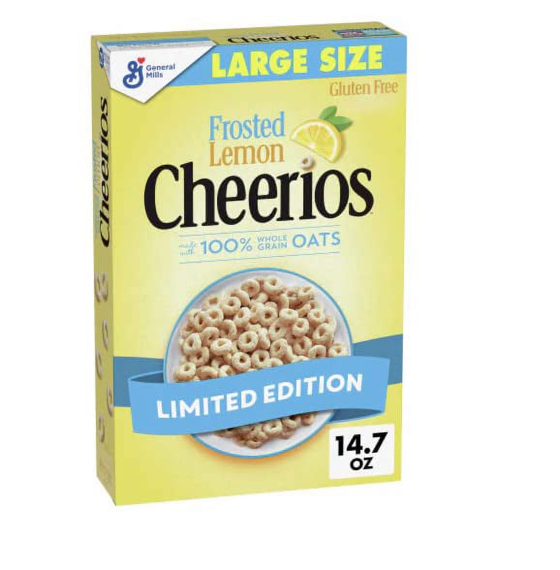 Frosted Lemon Cheerio Gluten Free Limited Edition Breakfast Cereal 14.7