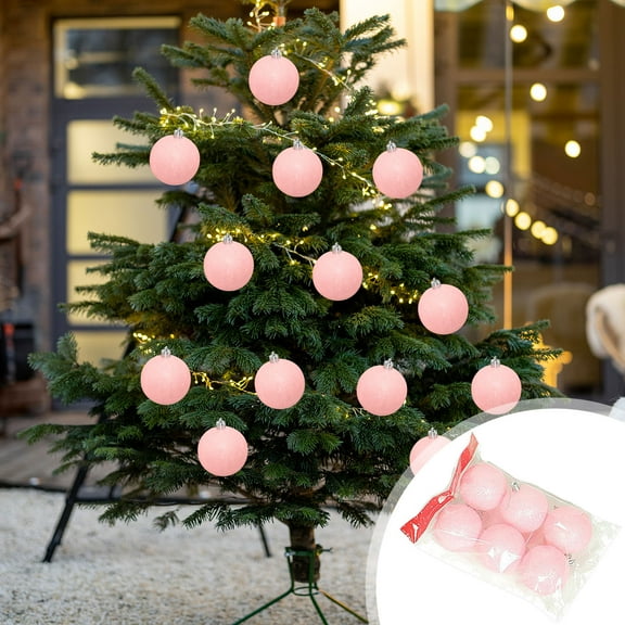 Frosted Macaron Color Dusty Balls Christmas Tree Decorations with Holiday Party Ball Ornaments