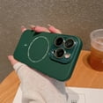 thumbnail image 1 of Frosted Magnetic PC Case for iPhone 13 Pro Max, Compatible with MagSafe Skind-friendly Shockproof Anti-scratch Ultra Thin Matte Candy Color Phone Case Cover for iPhone 13 Pro Max,  Darkgreen, 1 of 7