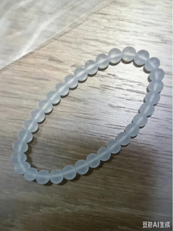 Frosted Matte Beaded Bracelet for Women, 8mm Translucent White Round Bead Stretch Bracelet, Minimalist Aesthetic Jewelry, Boho Summer Accessory, Gift for Her