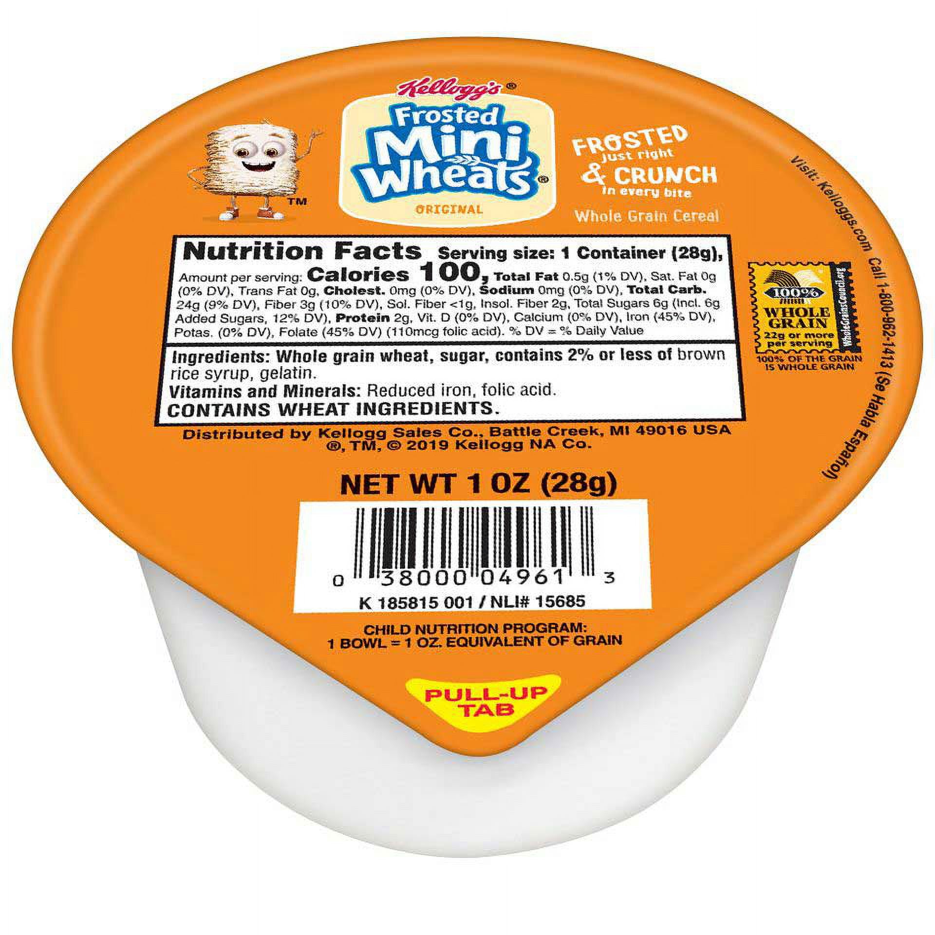 Frosted Mini-Wheats Bite Size Cereal, 1-Ounce Bowls (Pack of 96)