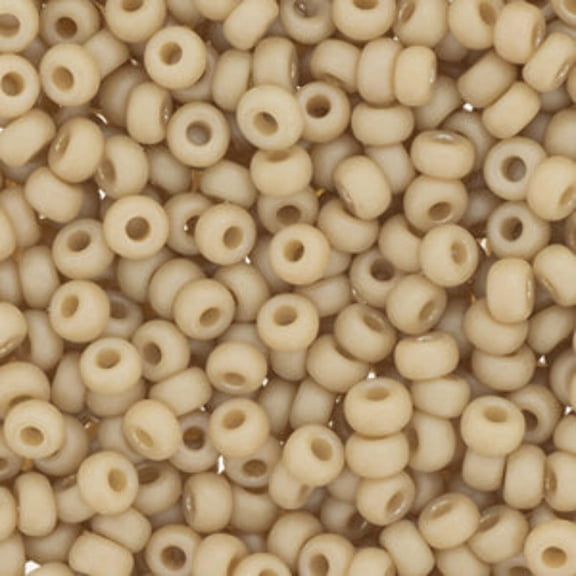 Frosted Opaque Glaze Rainbow Ivory Miyuki Seed Beads 6/0 6-94691-TB