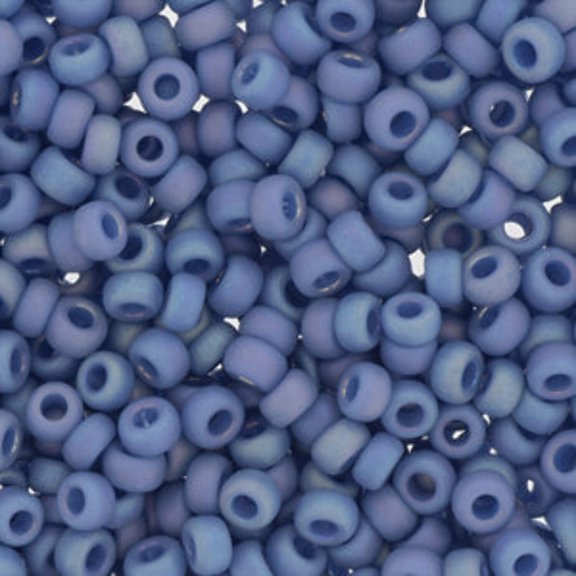 Frosted Opaque Glaze Rainbow Soft Blue Miyuki Seed Beads 6/0 6-94704-TB