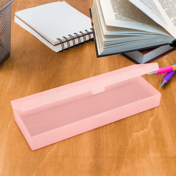 Frosted Pencil Case - Translucent Plastic Pencil Box for Learners, Multi-functional Extended Design for Classroom Supplies and Stationery, Ccwuwei