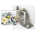 thumbnail image 1 of Frosted Pine Christmas Decorative Rattan White Flocked Garland - Doorway Staircase Handrail Branches Set Holiday Decor, 1 of 7