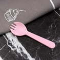 thumbnail image 1 of Frosted Plastic Birthday Cake Forks and Spoons, Disposable Spoons and Dessert Forks for Cake and Dessert, Individually Wrapped Cutlery, 1 of 6