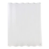Frosted Plastic Shower Curtain Liner - Extra Long, Magnetic Buttonholes, Water-Resistant - for Bathroom Waterproofing