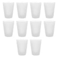 thumbnail image 1 of Frosted Plastic Stadium Cups, 10 pack, 16 oz. Shatterproof Flexible Reusable Party Cups, Natural, 1 of 5