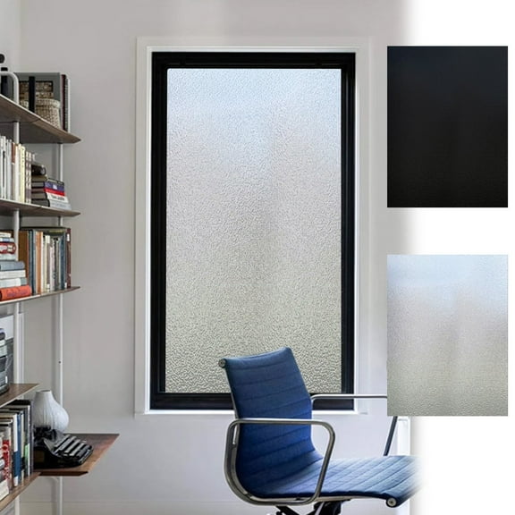 Frosted Privacy Window Film, Peep-Proof Electrostatic Cling, No , Heat Control, Reusable, 200x40cm, for Home Office Bathroom