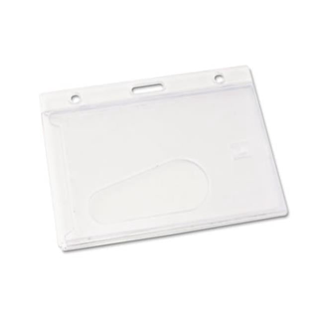 Frosted Rigid Badge Holder, 2.13 x 3.38, Clear, Horizontal, 25-BX