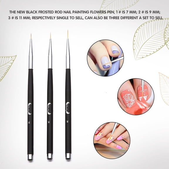 Frosted Rod Nail Art Pen - UV Gel Polish Detailing Brush, Dot Painting, Fine Nail Art, Reusable, Soft Tip, Easy to Handle, Acrylic Nail Design Tool, Manicure Accessory, for Makeup Organizers