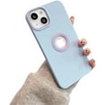 thumbnail image 1 of Frosted Skin Feeling Leakage Label Phone Case, Two-Color Soft Wrapped Edge, Shockproof and Wear-Resistant for iPhone 15 14 13 12 11 Pro Max Plus XS XR 7 8 Phone Case (Blue,iPhone 14 Plus), 1 of 8