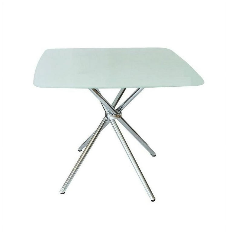 Small glass square dining table sale