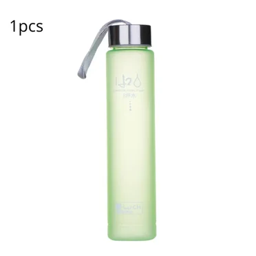 Frosted Transparent Plastic Cup With Rope Drinking Bottle Sports Couple Water Cup Drinkware Thermos for Water Bottles Jug Dining