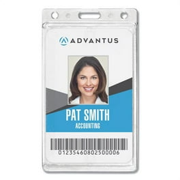Frosted Two-Card Rigid Badge Holders, Vertical, Frosted 2.5 Frosted Two-Card Rigid Badge Holders, Vertical, Frosted 2.5