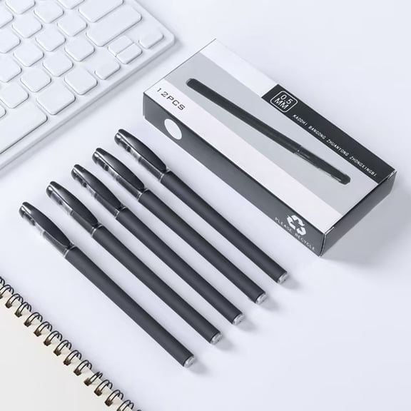 Frosted Unisex GP380 Pens 12 Pack - Office Exam Student Ink Pens Ballpoint with Boxed Set, Business Writing Tools, 24ml