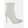 thumbnail image 1 of Frostin Pointed Toe Rhinestones Stiletto Boots, 1 of 10