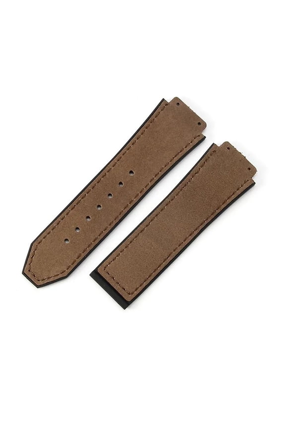 Frosting Genuine Leather Rose Gold Steel Buckle Watch Strap Fit For HUBLOT Men Women Waterproof Silicone Underskin 19mm Wrist