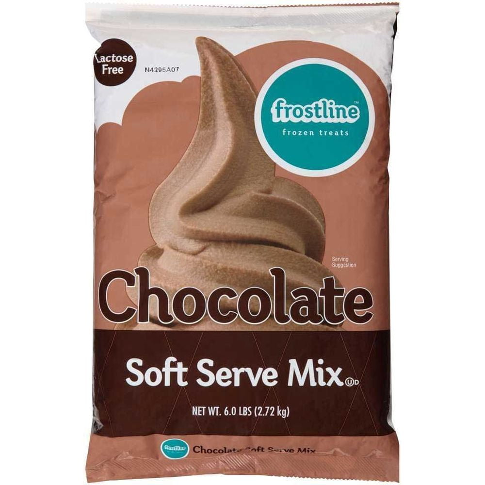 Frostline Lactose Free Chocolate Soft Serve Mix, 6 Pound -- 6 per Case.