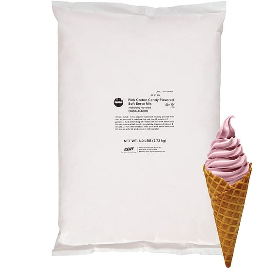 Frostline Soft Serve Ice Cream Mix, Pink Cotton Candy, 6 Count