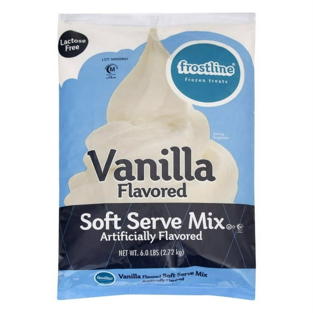 Frostline Vanilla Soft Serve Ice Cream Mix, Lactose-Free, 6 lbs