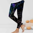thumbnail image 1 of Frostluinai 3-8Y Little Girls Spider Web Leggings Halloween s Stretch Yoga Gym Leggings Slim Fit Holiday Party Tights for Kids, 1 of 6
