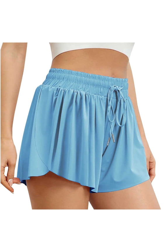 Active Shorts For Women Quick-Dry Running Shorts Workout Sport Layer Yoga Shorts Biker Short With Pockets For Women Summer Vacation