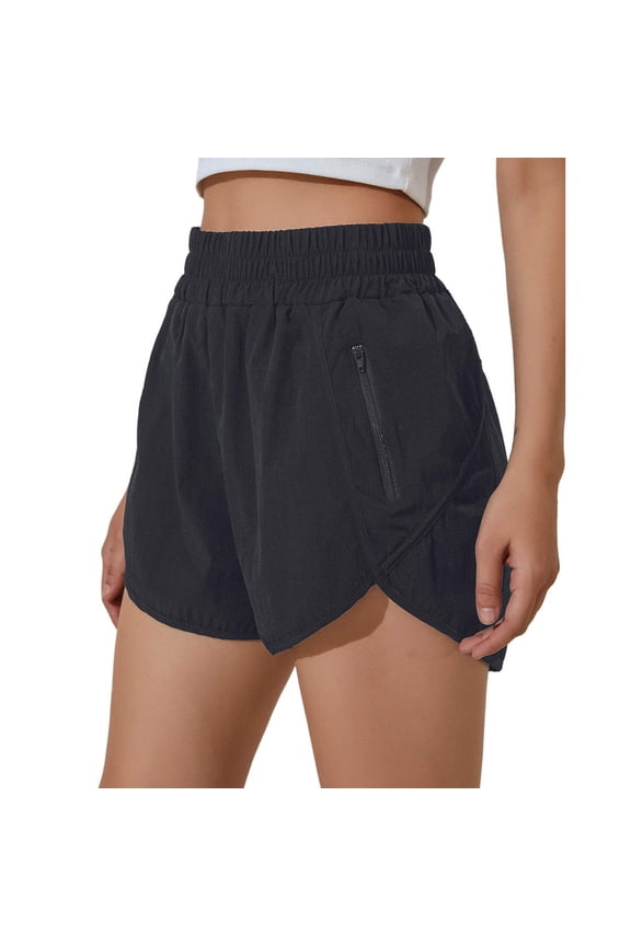 Frostluinai Active Shorts For Women Quick-Dry Running Shorts Workout Sport Layer Yoga Shorts Biker Short With Pockets For Women Summer Vacation