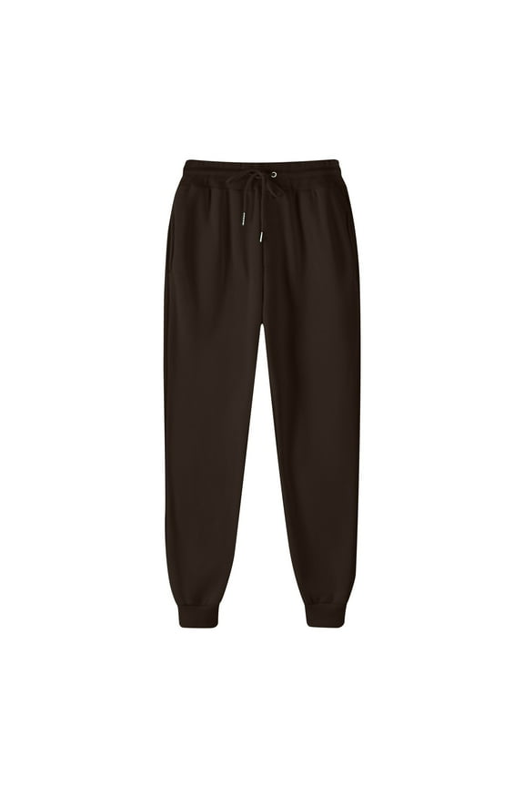 Baggy Sweatpants for Women Drawstring Elastic Jogger Pants Solid Color Fleece Lined Pants Casual Cinch Bottom Athletic Pants with Pocket