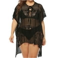 thumbnail image 1 of Frostluinai Bathing Suit Cover Ups For Women Crochet Dress Mesh Knitting Smock Tops Plus Size Sarong Swimsuit Coverups Bikini Cover-Up For Swimwear, 1 of 9