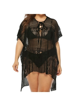 Frostluinai Bathing Suit Cover Ups For Women Lace Crochet Dress Mesh  Knitting Smock Tops Plus Size Sarong Swimsuit Coverups For Beach Swimwear  Bathing