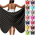 thumbnail image 1 of Frostluinai Beach Cover Ups for Women Plus Size Sarong Wrap Swimsuit Coverup Polka Dot Print Gauze Bikini Cover Up Dress Summer Vacation Outfits, 1 of 10