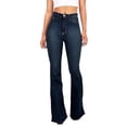 thumbnail image 1 of Frostluinai Boot Cut Jeans for Woman High Waist Stretchy Denim Pants Plus Size Distressed Bell Bottoms Jeans Pants Lounge Jeans with Pocket, 1 of 5