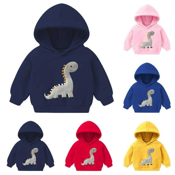 Frostluinai Boys Cute Hoodies 2-7Y Funny Print Graphic Pullover Long Sleeve Fall Warm Hoodies Lightweight Sweatshirts Kids Gifts