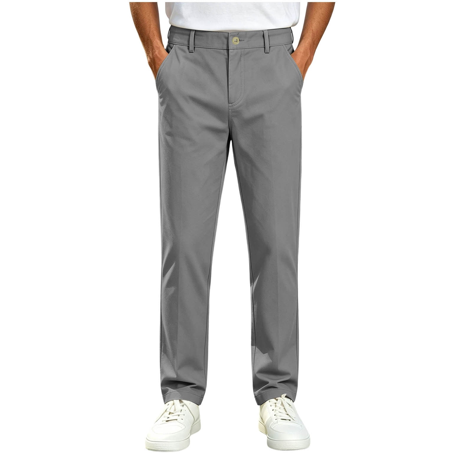 Frostluinai Boys Straight Twill Chino Pants School Uniform Flat Front ...