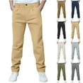 thumbnail image 1 of Frostluinai Boys' Stretch School Jogger Pants Pull-On Twill Uniform Pants Elastic Waist Lounge Trousers with Pocket for Kids 4-14Y, 1 of 9