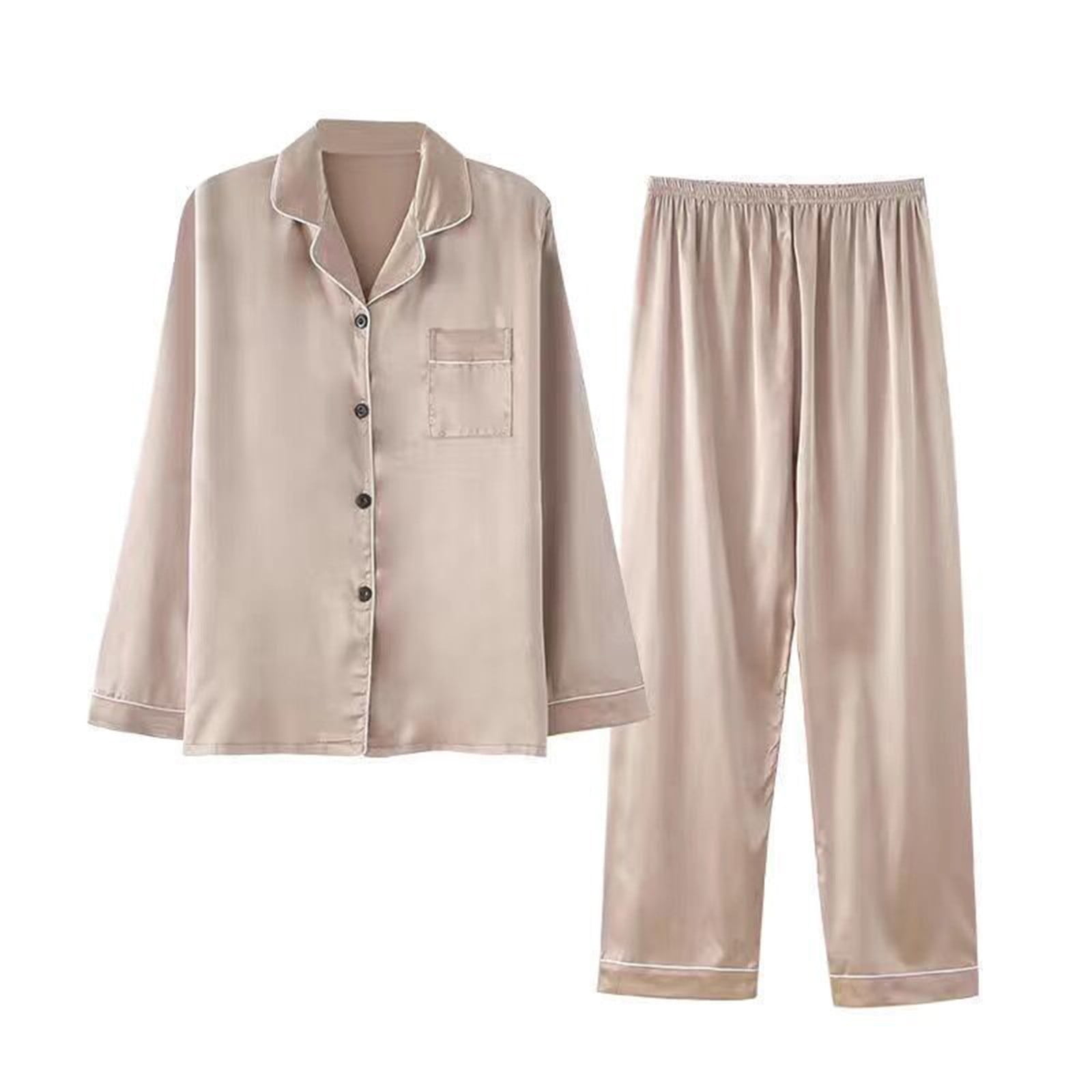 Joyaria Women's Button Down Long Sleeve Pajama Set - 95% Cotton, S-XXL