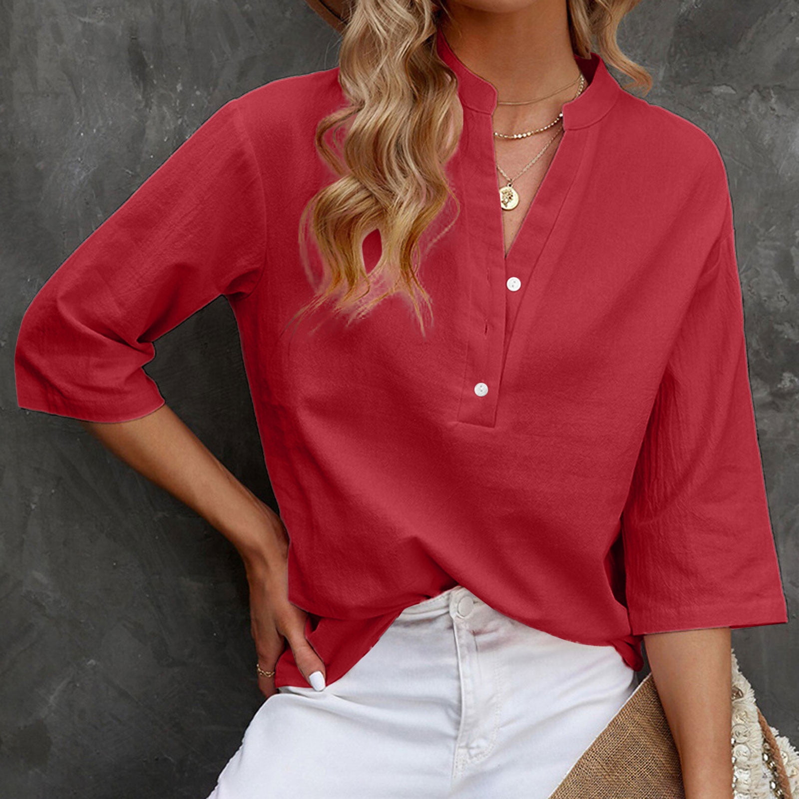 Women's Long Sleeve Ribbed Knit Tunic Top - Scoop Neck, Button Down, Slim Fit Casual Shirt, Black