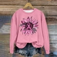 thumbnail image 1 of Frostluinai Cancer Survivor Sweatshirts for Women Long Sleeve Crew Neck Pink Ribbon Pullover Inspirational Casual Loose Sweat Shirts, 1 of 4