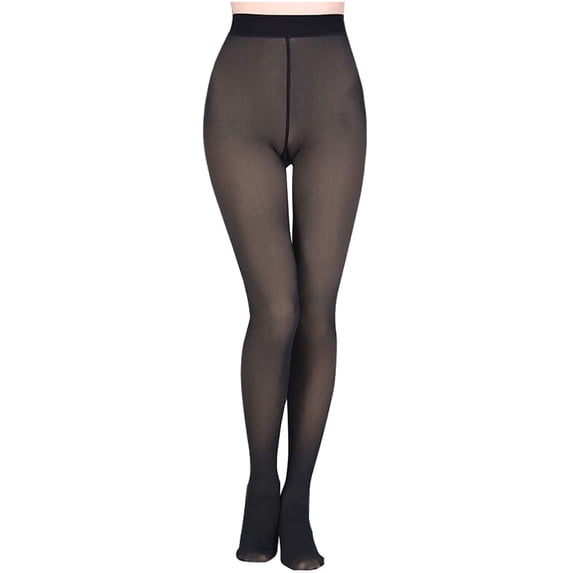 Frostluinai Christmas Clearance! Women's Thermal Pantyhose Tights Translucent Elastic Lined Winter Leggings Pants