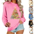 thumbnail image 1 of Frostluinai Christmas Sweatshirt Women Xmas Shirt Crew Neck Long Sleeve Casual Pullover Xmas Party Snowflake Graphic Sweatshirts, 1 of 7
