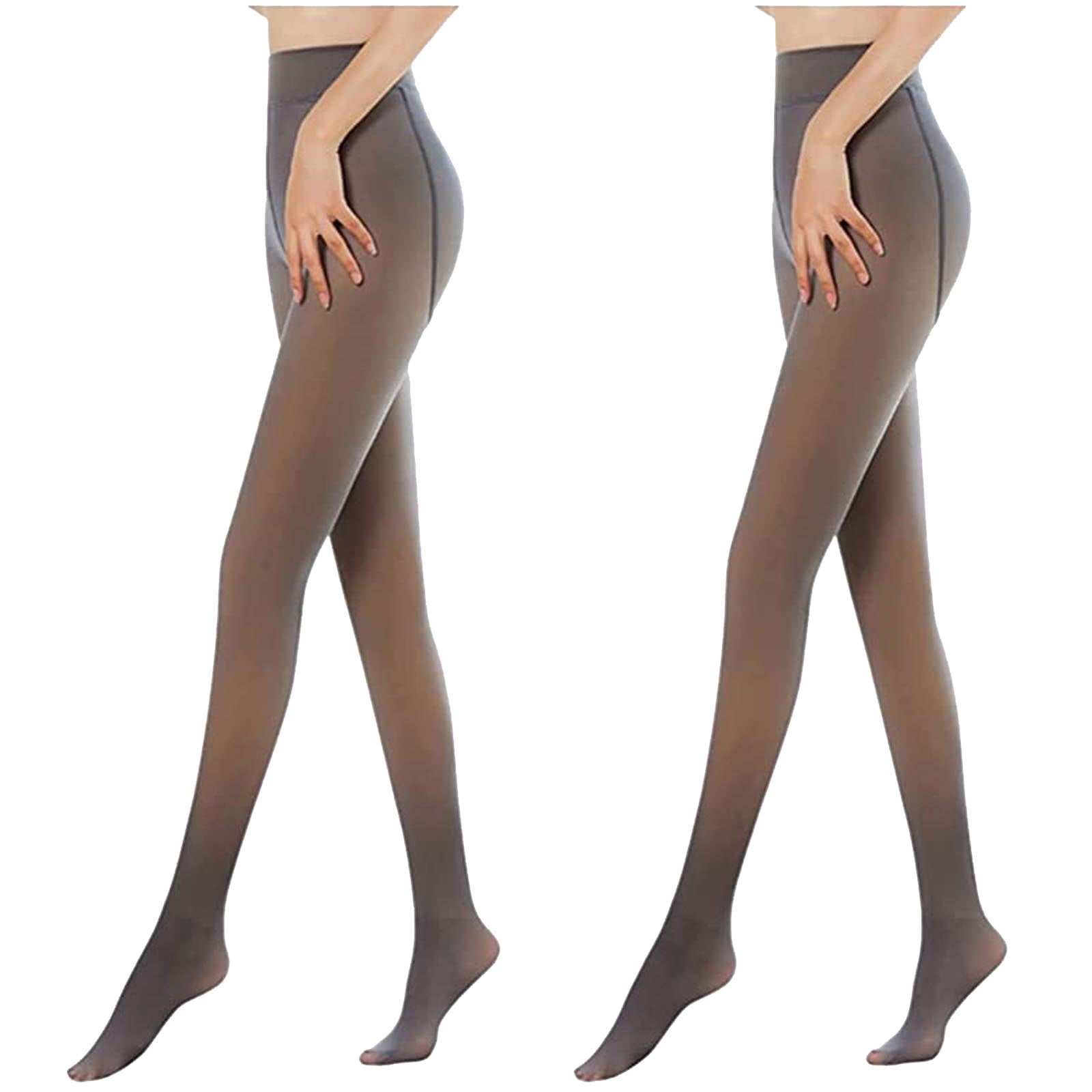 Women Sheer Warm Pantyhose Fake Translucent Fleece Winter Opaque