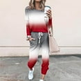 thumbnail image 1 of Frostluinai Comfy Sets for Women Clothing Trendy Gradient Tracksuits 2 Piece Long Sleeve Shirts Drawstring Waist Joggers Plus Size Lounge Sets, 1 of 5