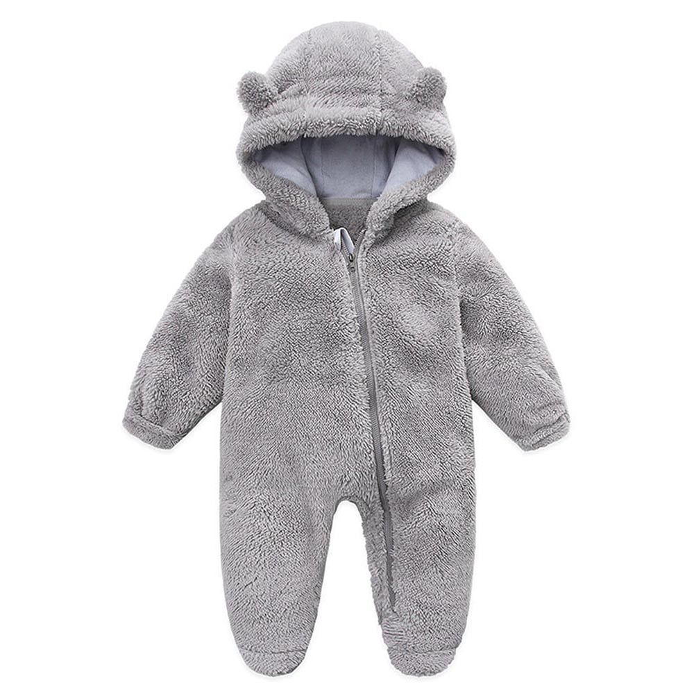 Frostluinai Cute Baby Girls' Fleece Footed Jumpsuit Baby Boy Snowsuit