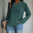 thumbnail image 1 of Frostluinai Fall Clothes For Women 2022 Sweaters Plus Size Tops For Women Fall Tops Crew Neck Long Sleeve Gegular Blouse Pullover Shirts V-Neck Plain Tee Shirts, 1 of 7
