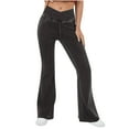 thumbnail image 1 of Frostluinai Flare Jeans for Women High Waisted Stretch Yoga Workout Leggings Slim Fit Bootcut Soft Pants Plus Size Legging with Pocket, 1 of 4