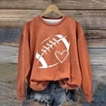 thumbnail image 1 of Frostluinai Football Sweatshirts for Women Game Day Long Sleeve Shirts Round Neck Casual T Shirts Fashion Rugby Print Pullover Tops, 1 of 4