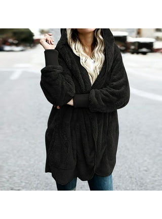 Sherpa cardigan with hood hot sale